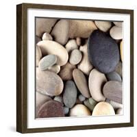 Brown Pebbles-null-Framed Photographic Print