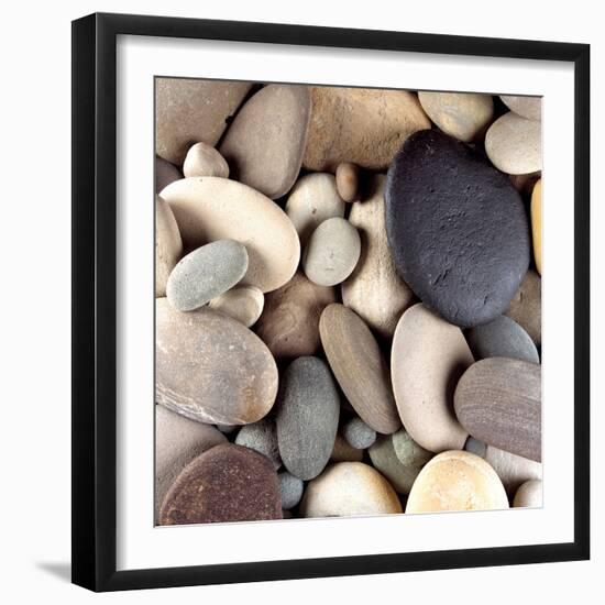 Brown Pebbles-null-Framed Photographic Print