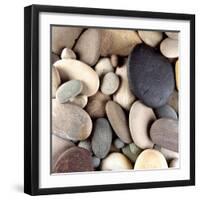 Brown Pebbles-null-Framed Photographic Print