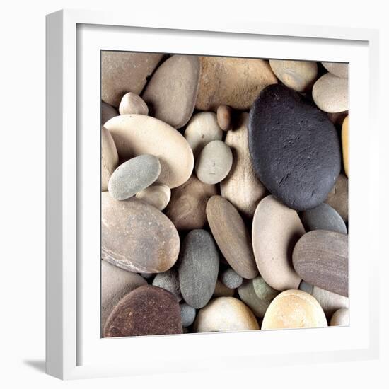 Brown Pebbles-null-Framed Photographic Print