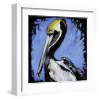 Brown Pelican-null-Framed Art Print