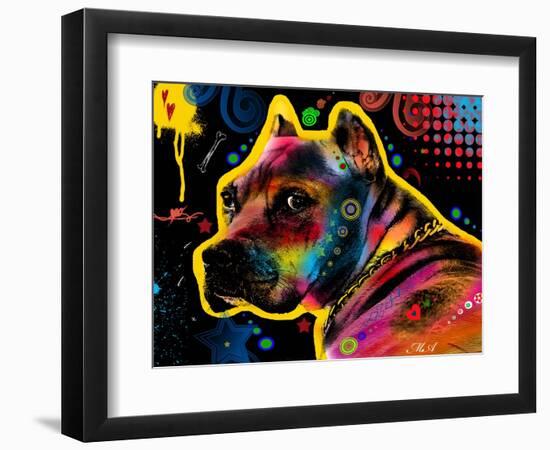 Brown Pit bull Brown Eyes Look 1-Mark Ashkenazi-Framed Premium Giclee Print