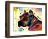 Brown Pitbull Brown Eyes Look 2-Mark Ashkenazi-Framed Giclee Print