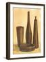 Brown Pots II-null-Framed Art Print