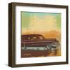 Brown Retro Car I-Yashna-Framed Art Print