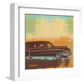 Brown Retro Car I-Yashna-Framed Art Print