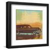 Brown Retro Car I-Yashna-Framed Art Print