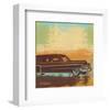 Brown Retro Car I-Yashna-Framed Art Print