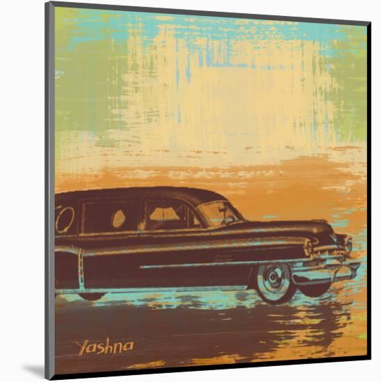 Brown Retro Car I-Yashna-Mounted Art Print