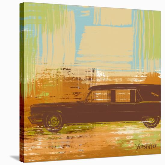 Brown Retro Car II-Yashna-Stretched Canvas