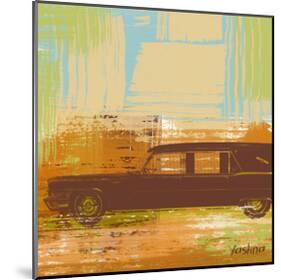 Brown Retro Car II-Yashna-Mounted Art Print