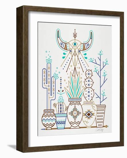 Brown Santa Fe Garden-Cat Coquillette-Framed Art Print