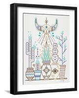 Brown Santa Fe Garden-Cat Coquillette-Framed Art Print