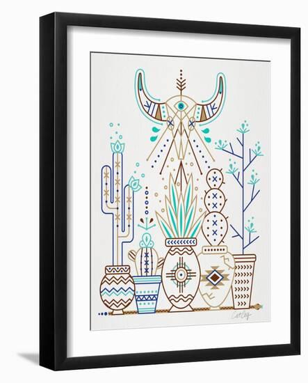 Brown Santa Fe Garden-Cat Coquillette-Framed Art Print