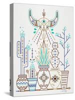 Brown Santa Fe Garden-Cat Coquillette-Stretched Canvas