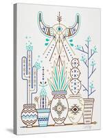 Brown Santa Fe Garden-Cat Coquillette-Stretched Canvas