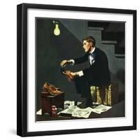 "Brown Shoes to Black", November 4, 1950-George Hughes-Framed Premium Giclee Print