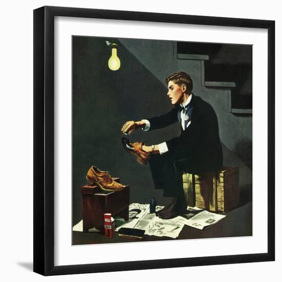 "Brown Shoes to Black", November 4, 1950-George Hughes-Framed Premium Giclee Print