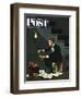 "Brown Shoes to Black" Saturday Evening Post Cover, November 4, 1950-George Hughes-Framed Giclee Print