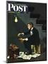 "Brown Shoes to Black" Saturday Evening Post Cover, November 4, 1950-George Hughes-Mounted Giclee Print