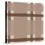 Brown Stripe Plaid-Sher Sester-Stretched Canvas