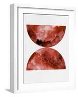 Brown Watercolor Half Circles-Eline Isaksen-Framed Art Print