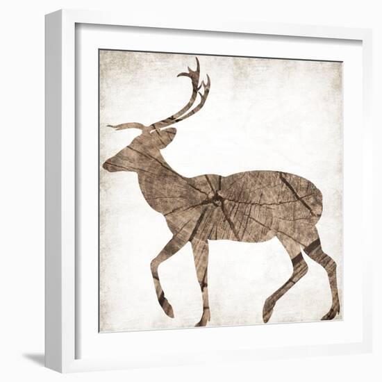 Brown Wood Deer Mate-Jace Grey-Framed Art Print