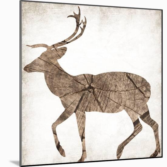 Brown Wood Deer Mate-Jace Grey-Mounted Art Print