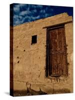 Brown Wooden Door, Karnak, Egypt-Clive Nolan-Stretched Canvas