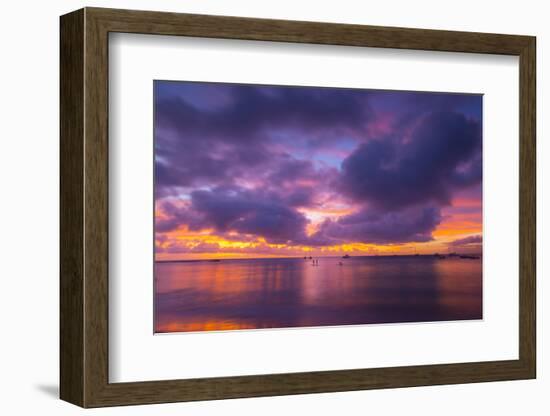 Brownes Beach sunset, St. Michael, Barbados, West Indies, Caribbean, Central America-Frank Fell-Framed Photographic Print