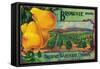 Brownie Pear Crate Label - Cashmere, WA-Lantern Press-Framed Stretched Canvas