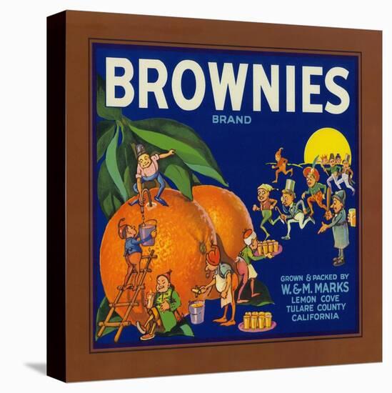 Brownies Brand Citrus Crate Label - Lemon Cove, CA-Lantern Press-Stretched Canvas