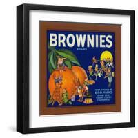 Brownies Brand Citrus Crate Label - Lemon Cove, CA-Lantern Press-Framed Art Print