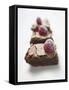 Brownies with Raspberries-null-Framed Stretched Canvas