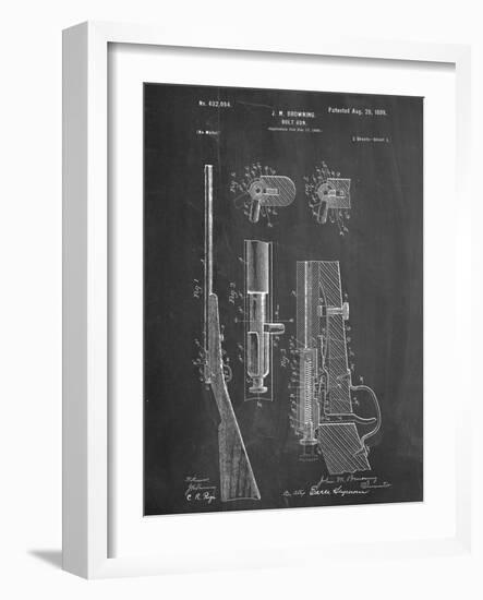 Browning Bolt Gun Patent-null-Framed Art Print