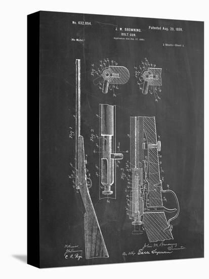 Browning Bolt Gun Patent-null-Stretched Canvas