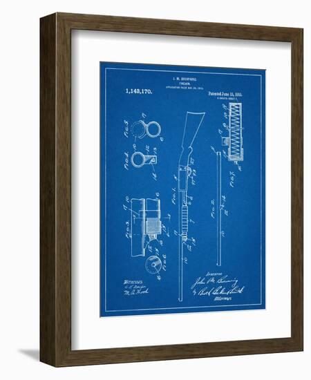 Browning Shotgun Patent-null-Framed Art Print