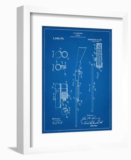 Browning Shotgun Patent-null-Framed Art Print