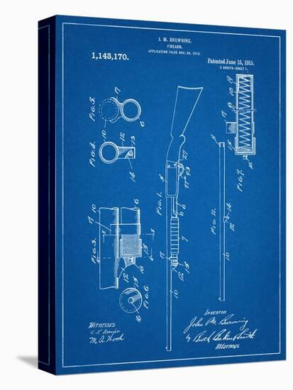 Browning Shotgun Patent-null-Stretched Canvas