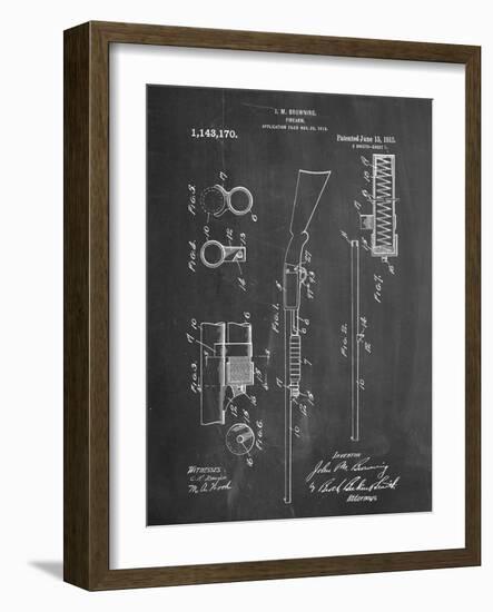 Browning Shotgun Patent-null-Framed Art Print