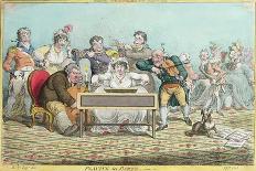 Company Shocked at a Lady Getting Up to Ring the Bell, Pub. H. Humphrey, London, 1804-Brownlow North-Mounted Giclee Print