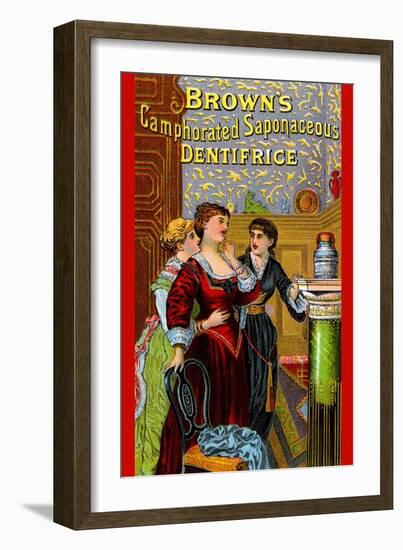 Browns Camphorate Saponaceous Dentrifice-null-Framed Art Print