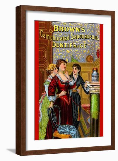 Browns Camphorate Saponaceous Dentrifice-null-Framed Art Print