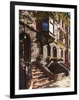 Brownstone Buildings in Harlem, Manhattan, New York City, USA-Jon Arnold-Framed Photographic Print