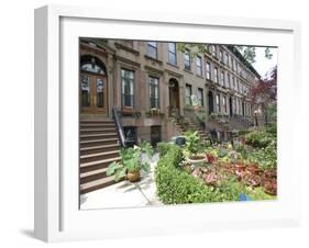 Brownstone in Brooklyn, New York, USA-Lynn Seldon-Framed Photographic Print