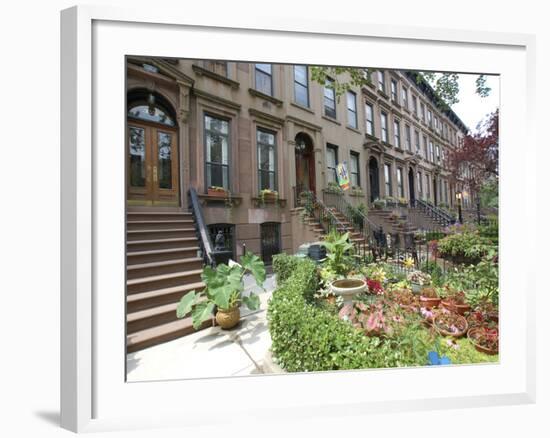 Brownstone in Brooklyn, New York, USA-Lynn Seldon-Framed Photographic Print