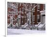 Brownstones in Blizzard-Rudy Sulgan-Framed Photographic Print