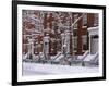 Brownstones in Blizzard-Rudy Sulgan-Framed Photographic Print