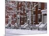 Brownstones in Blizzard-Rudy Sulgan-Mounted Photographic Print