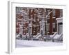 Brownstones in Blizzard-Rudy Sulgan-Framed Photographic Print